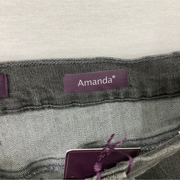 New Gloria Vanderbilt Gray Classic Straight Leg High Rise Jeans size 20 - Picture 3 of 10